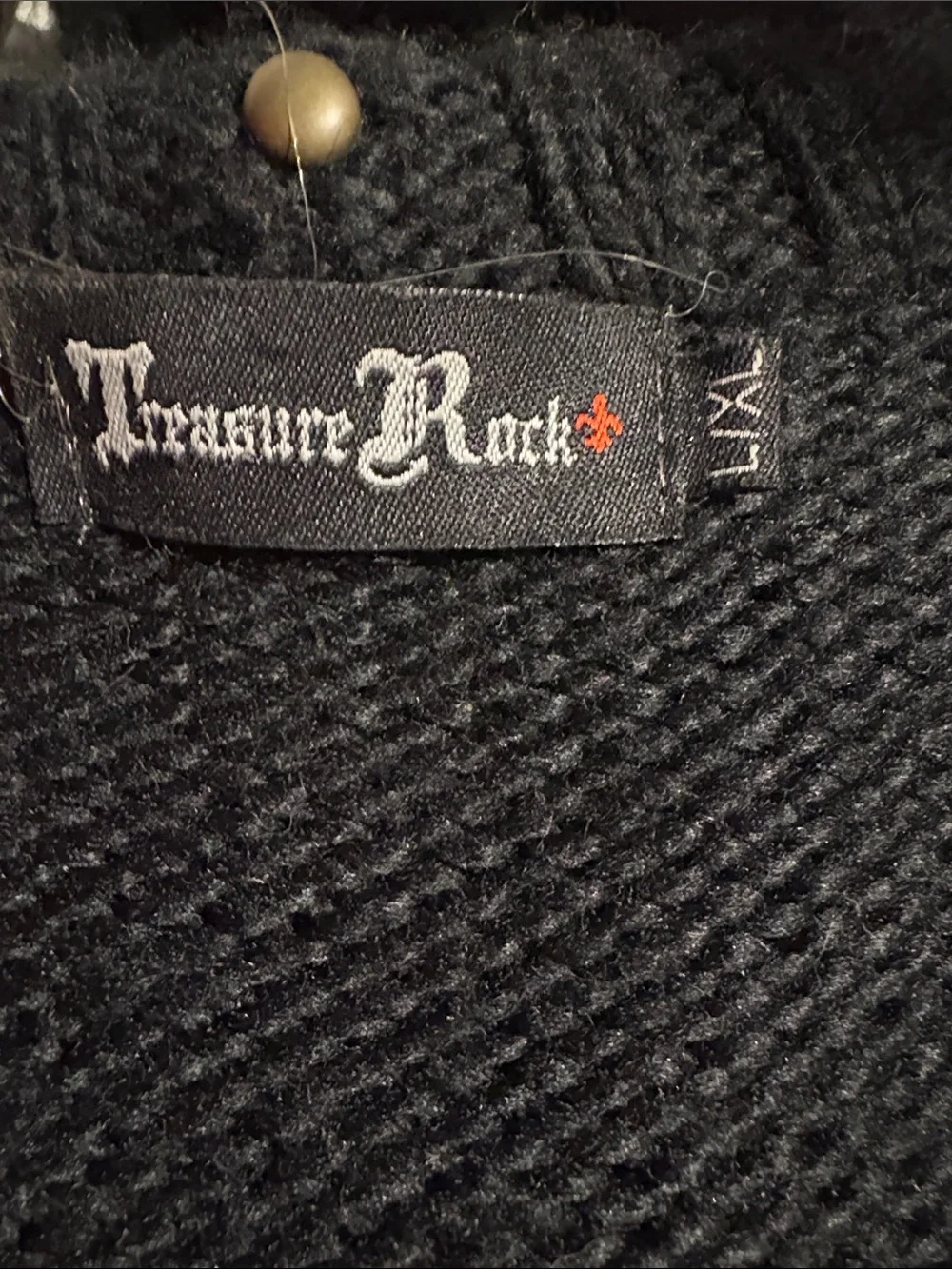Black Faux-Fur Trim Knit Cardigan Sweater with Belt